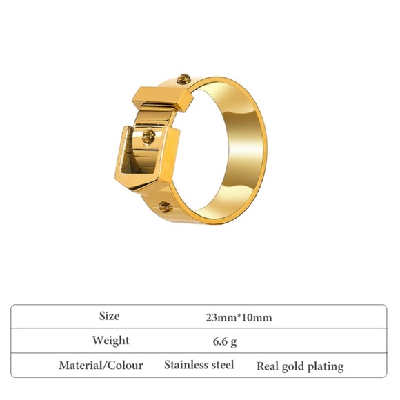 💛Gold plated belt ring - Picture 3 of 7